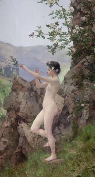 Idyla - Jaro Oil Painting by Vitezslav Karel Masek