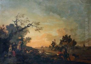 A Summer's Evening with a View of a Public Road