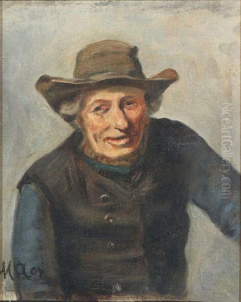 Fiskerportraet. Oil Painting by Michael Peter Ancher