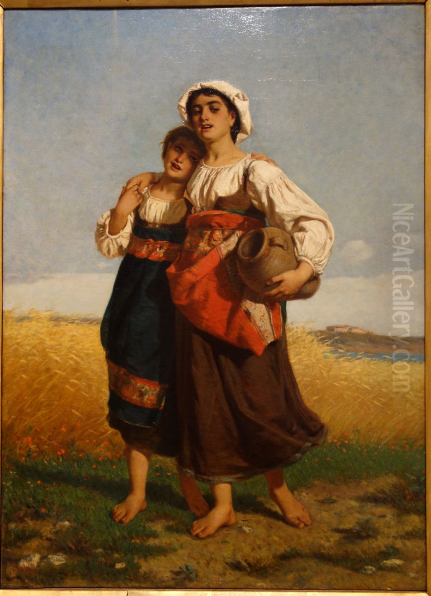 Spring of life Oil Painting by Luigi Bechi
