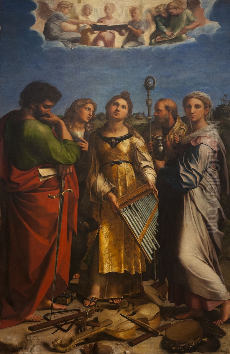 Estasi di santa Cecilia Oil Painting by Raphael