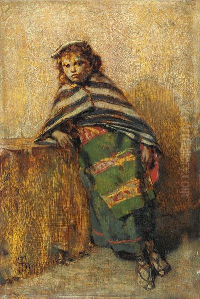 Young peasant girl Oil Painting by Telemaco Signorini