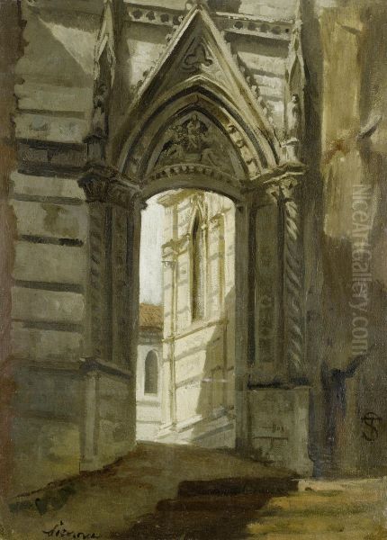 The Siena Cathedral Oil Painting by Telemaco Signorini