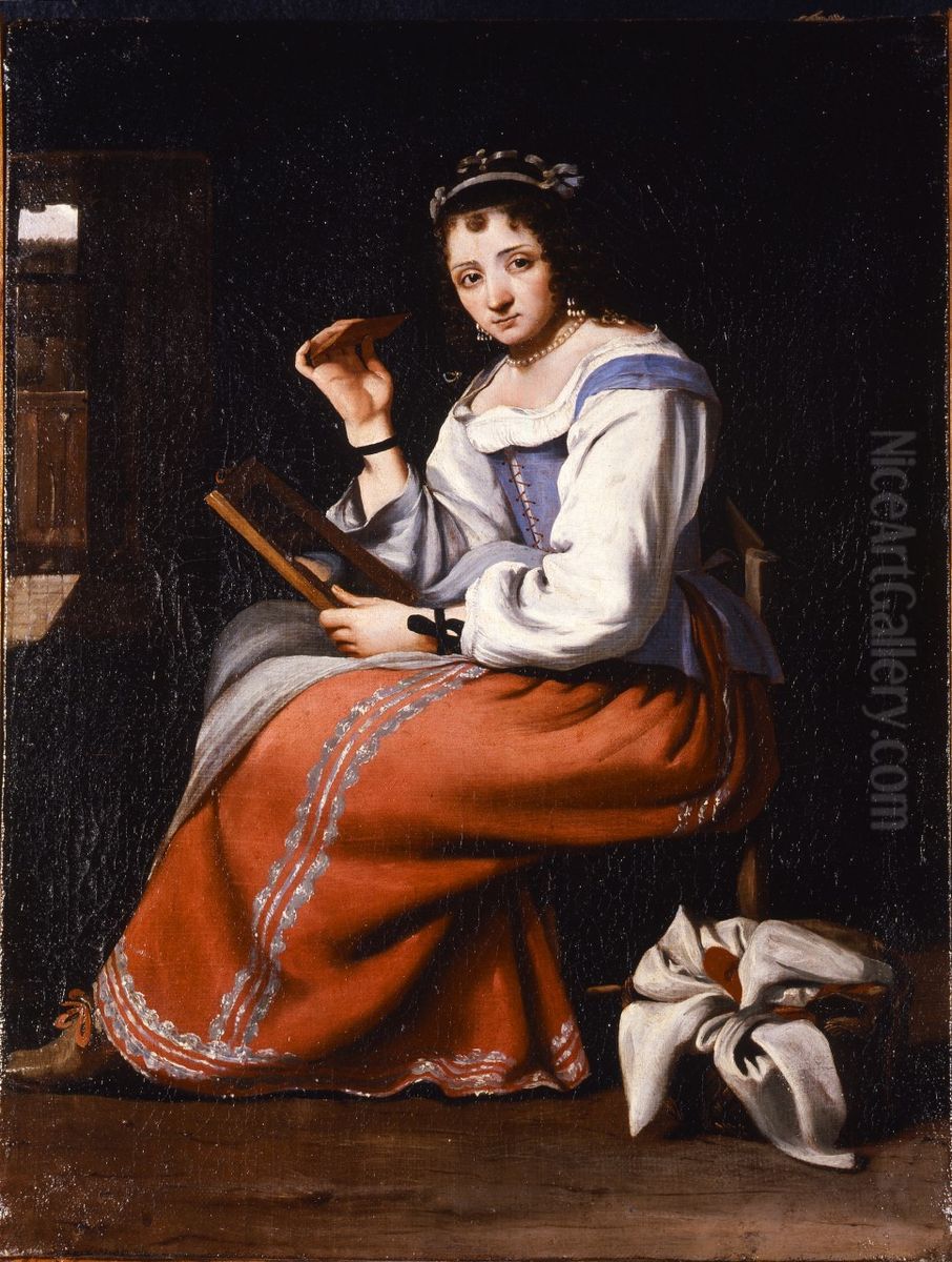 Woman making her toilet, Vanitas Oil Painting by Michiel Sweerts