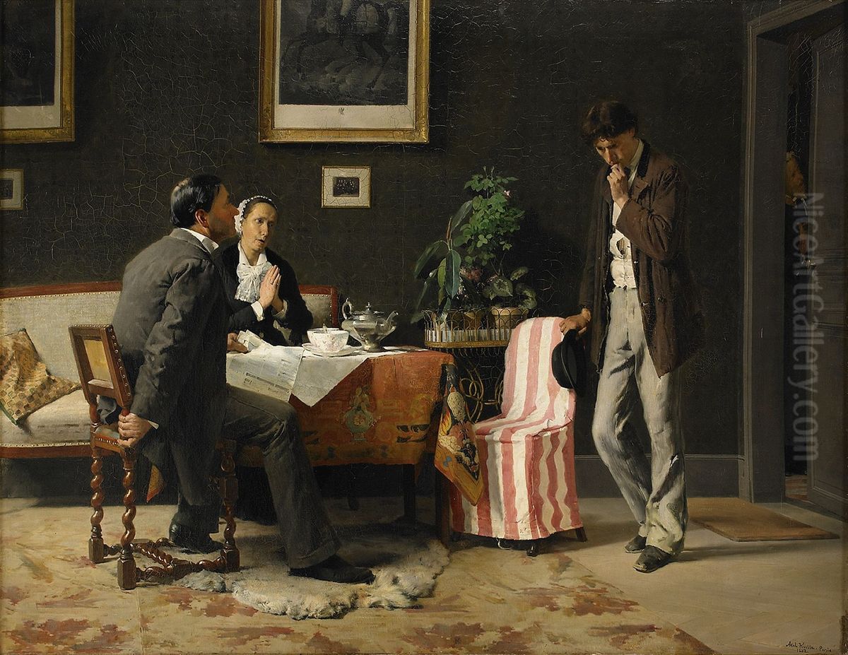Den forlorade sonensaterkomst Oil Painting by Axel Kulle