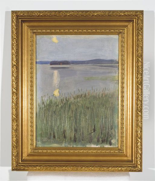 Lintulan ranta Keiteleella Oil Painting by Akseli Gallen-Kallela
