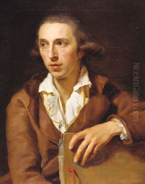 Portrait of the engraver Francois David Soiron Oil Painting by Jean-Pierre Saint-Ours
