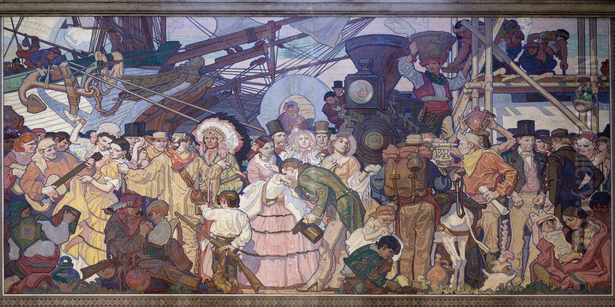 Americanization Oil Painting by Dean Cornwell