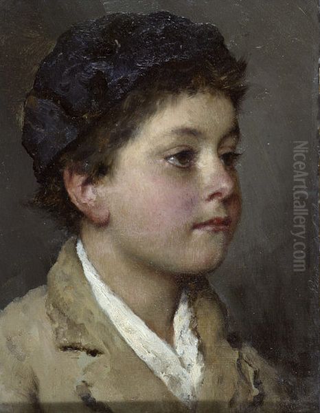 Head of a boy Oil Painting by Eugene de Blaas