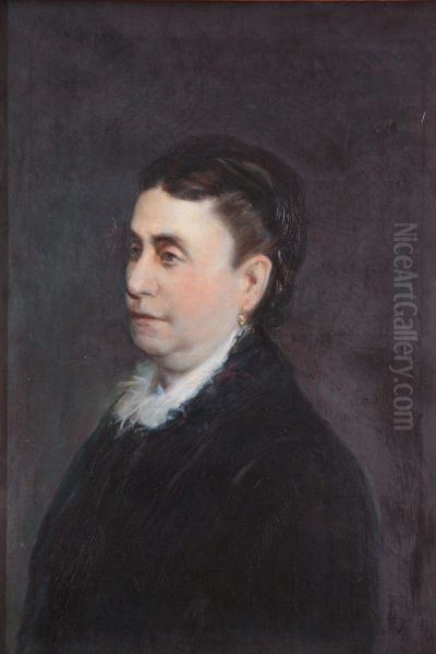 Retrato de Dona Salvadora Perez Orti Oil Painting by Julio Romero De Torres