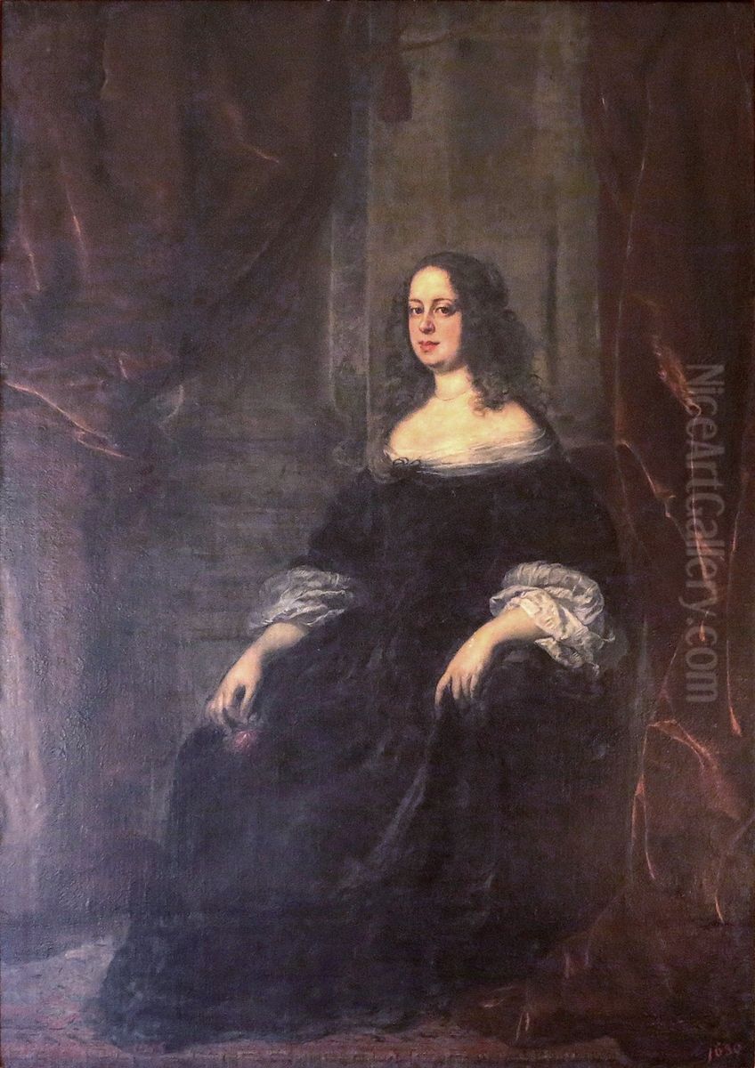 Portrait of Vittoria della Rovere, Grand Duchess of Tuscany Oil Painting by Justus Sustermans