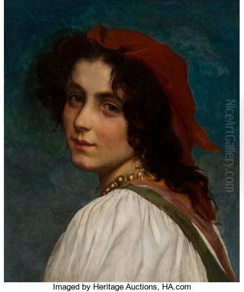 Young lady Oil Painting by Leon Bazille Perrault