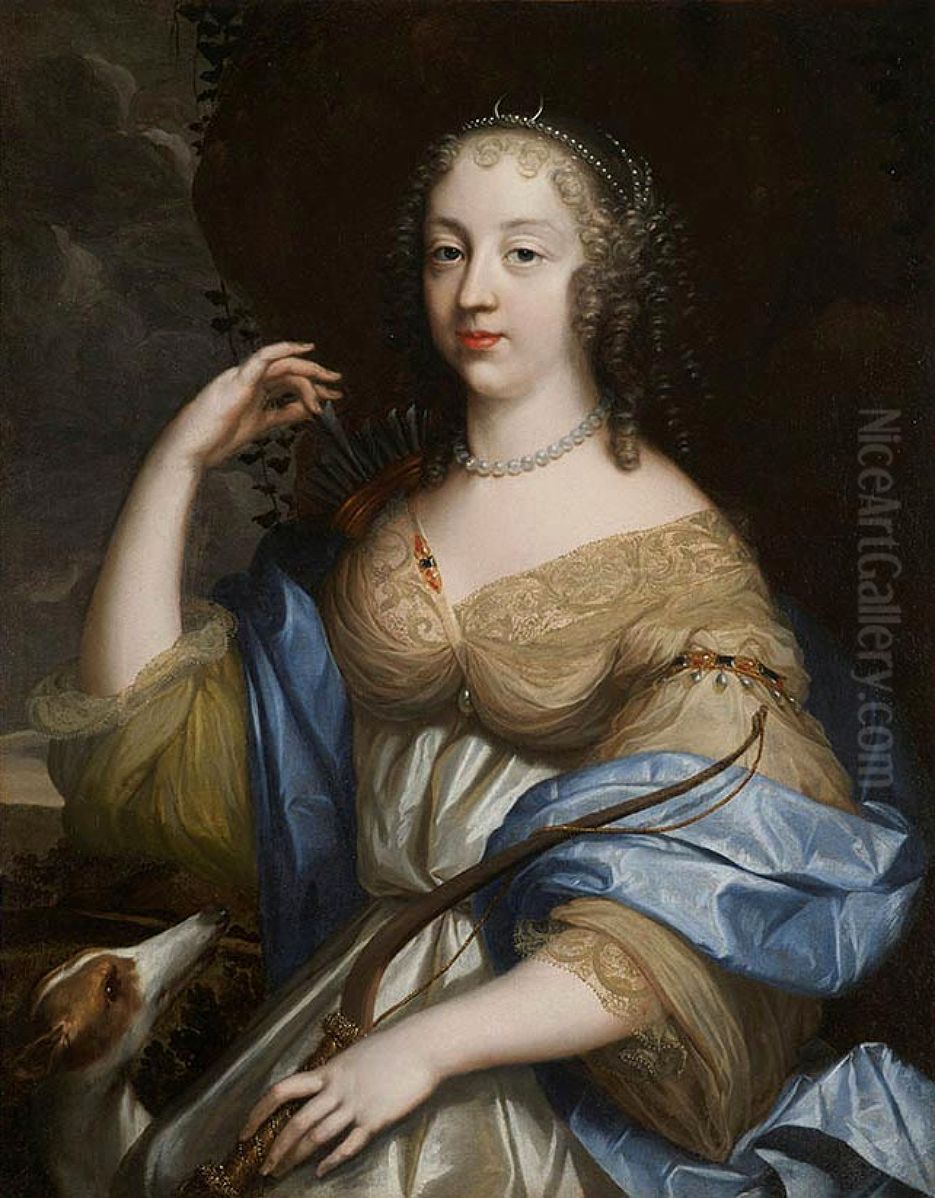 Portrait probably of Marguerite Hessein, lady of La Sabliere Oil Painting by Louis Ferdinand Elle the Elder