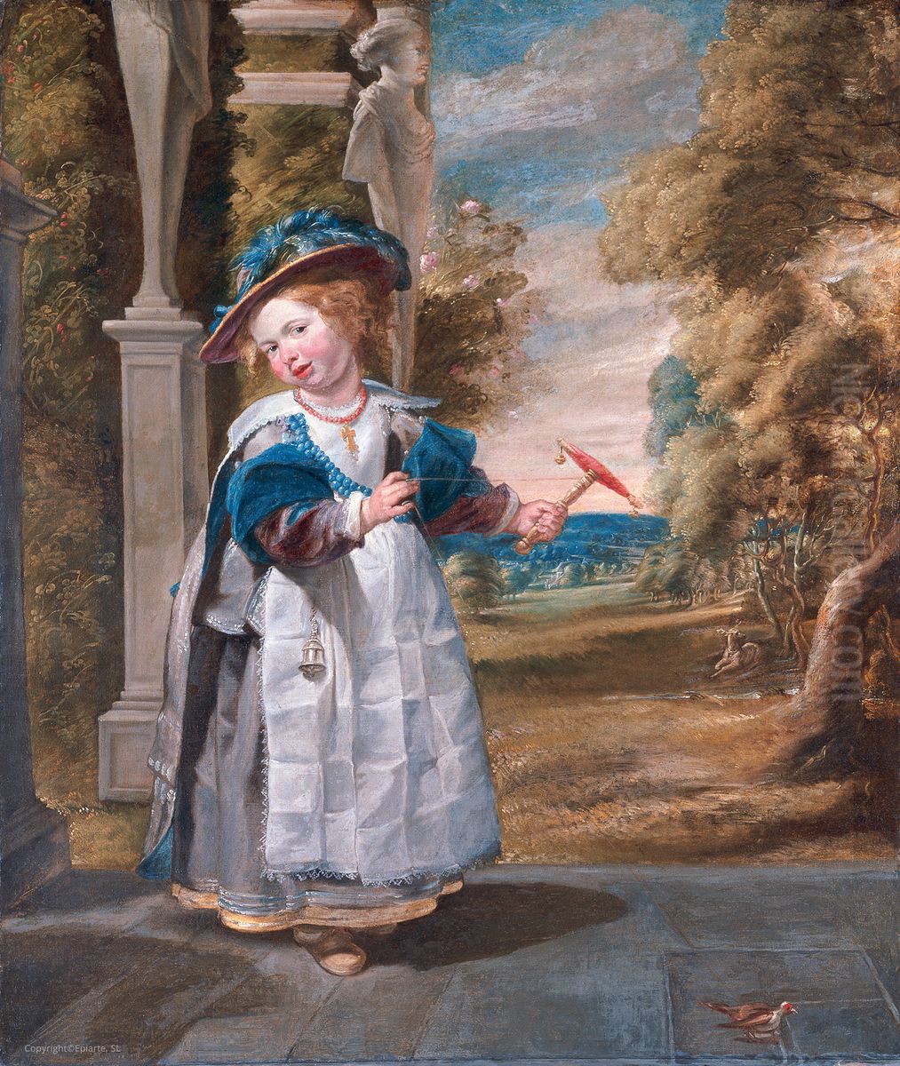 Portrait of Anna Catharina Jordaens (1629-1676) Oil Painting by Jacob Jordaens