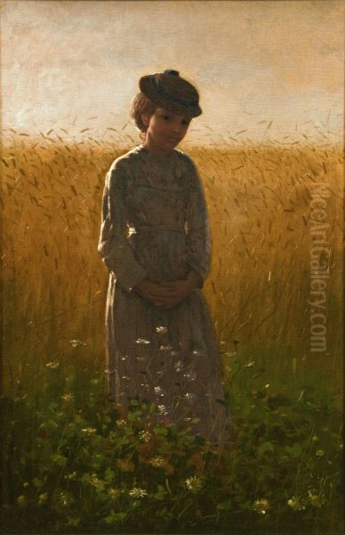 In the Wheatfield Oil Painting by Winslow Homer