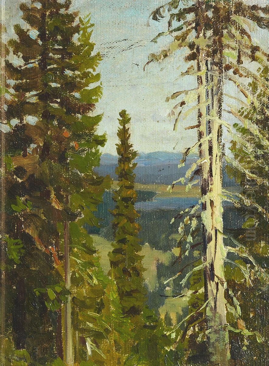 Forest on the Blagodat mountain Oil Painting by Apollinary Vasnetsov