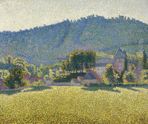 Comblat et la vallee de la Cere Oil Painting by Paul Signac