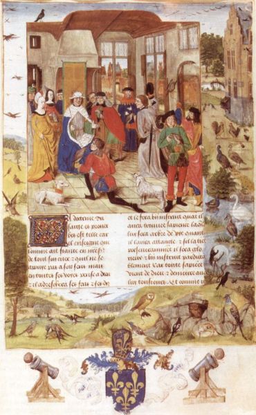 Incipit from a manuscript copy of Frederick II'sDe arte venandi cum avibus Oil Painting by unknown