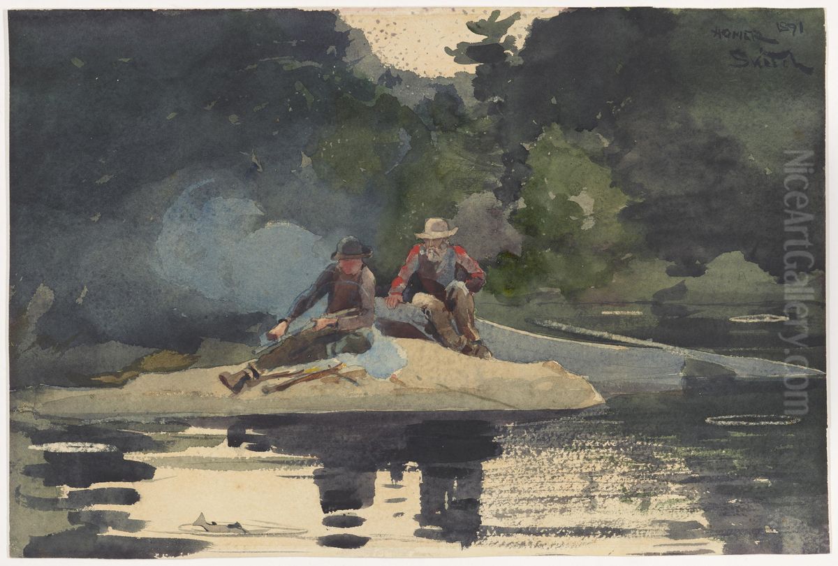 Building a smudge Oil Painting by Winslow Homer