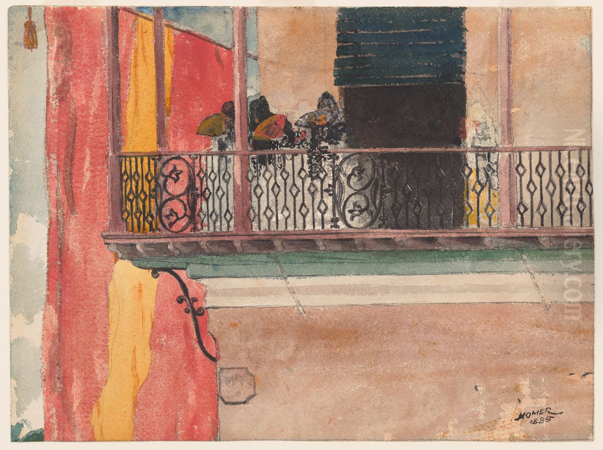 Spanish Flag, Santiago de Cuba Oil Painting by Winslow Homer