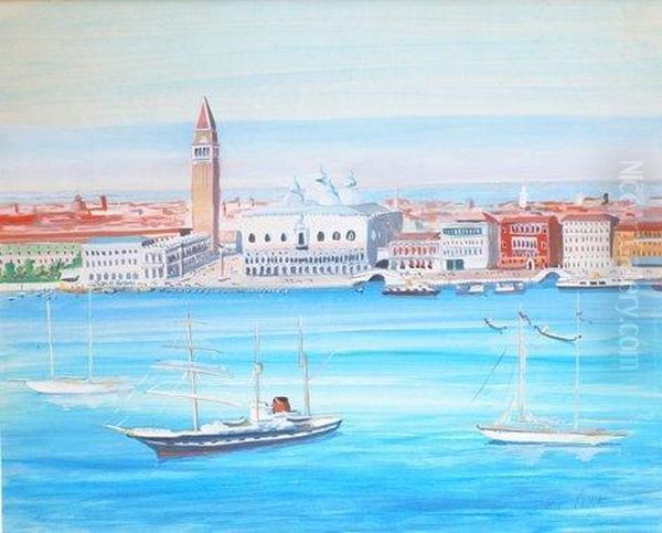 Vue De Venise Oil Painting by Henri Callot