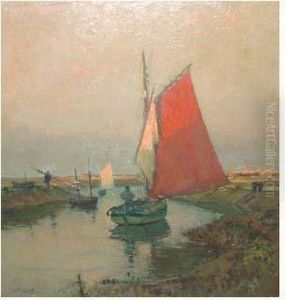 Vendee, Bateau Sur Un Canal