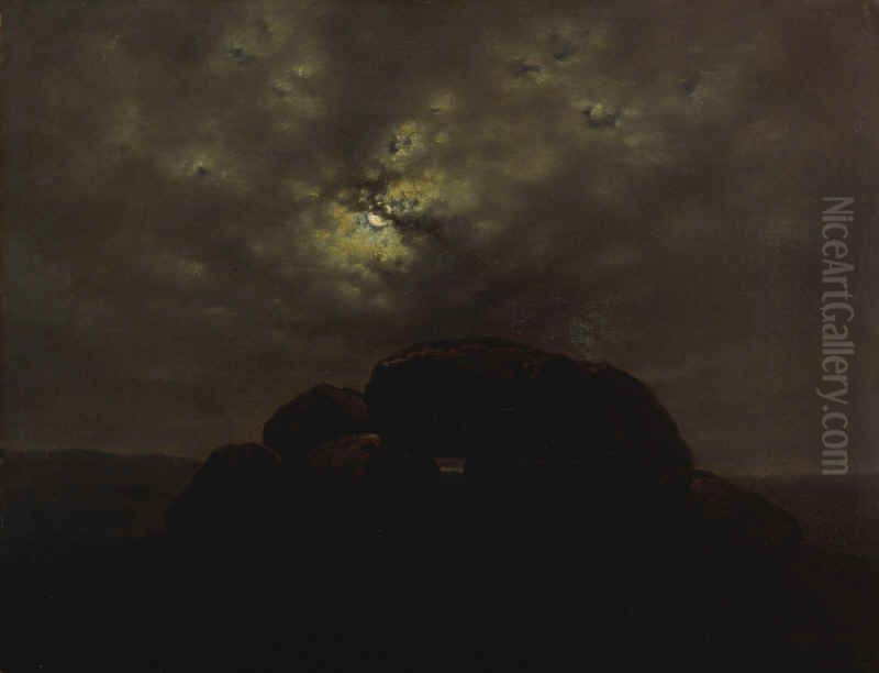 Hunengrab bei Mondschein Oil Painting by Carl Gustav Carus