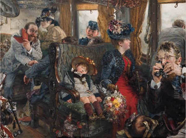 Travelling Through Beautiful Nature Oil Painting by Adolph von Menzel