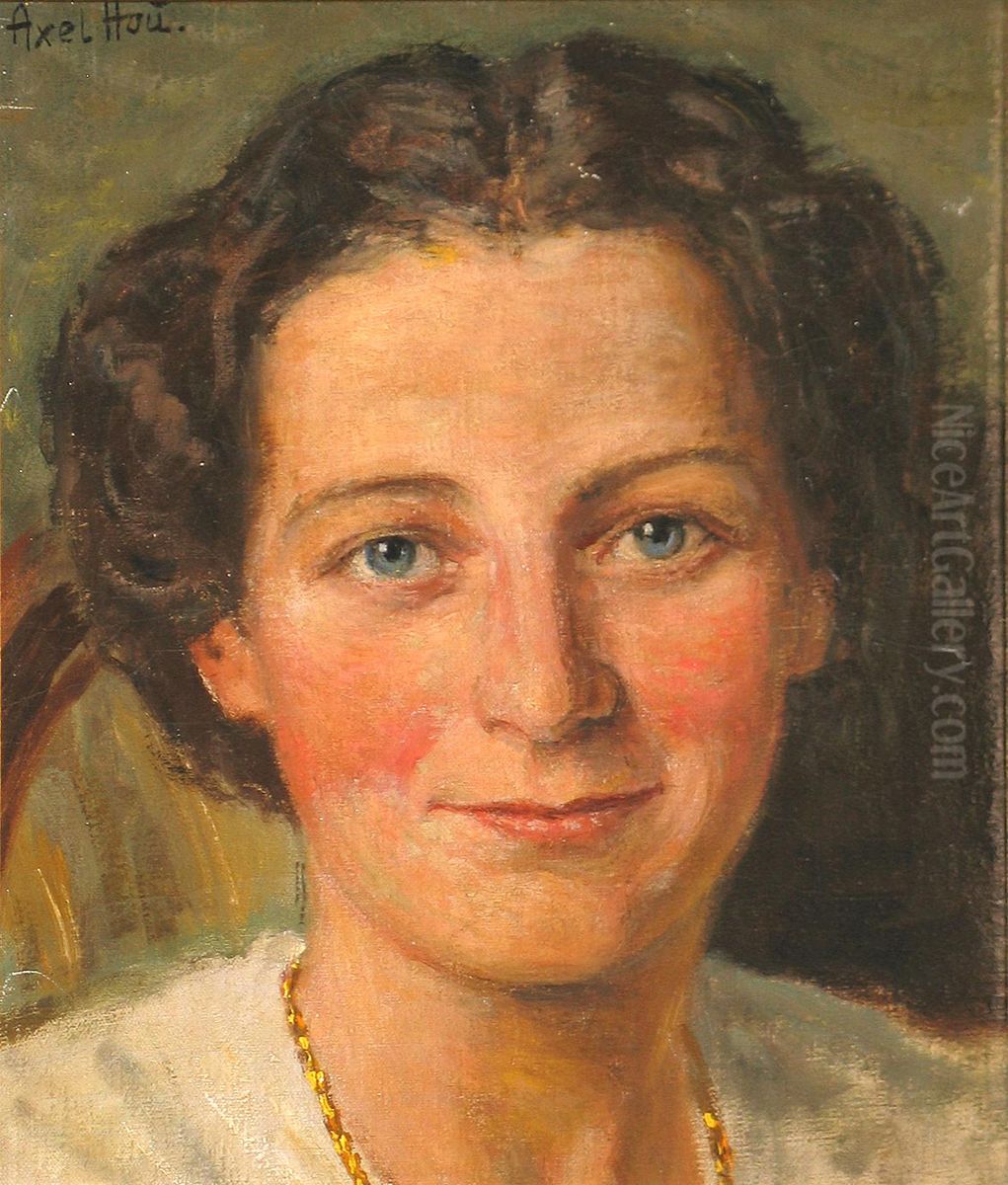 Portrait of a young woman. Oil Painting by Axel Hou
