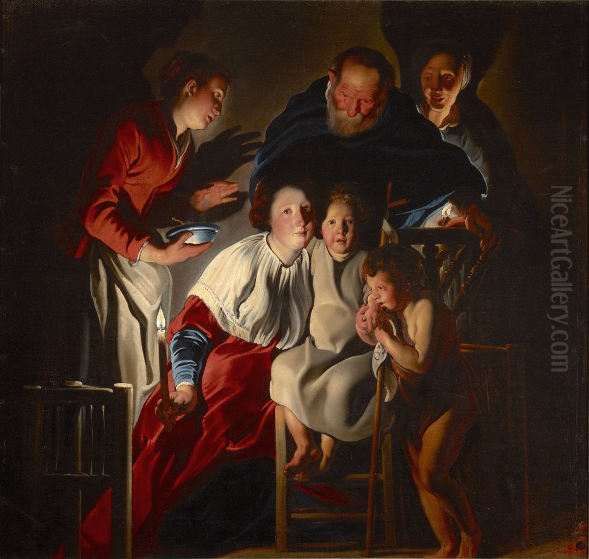 The Holy Family Oil Painting by Jacob Jordaens