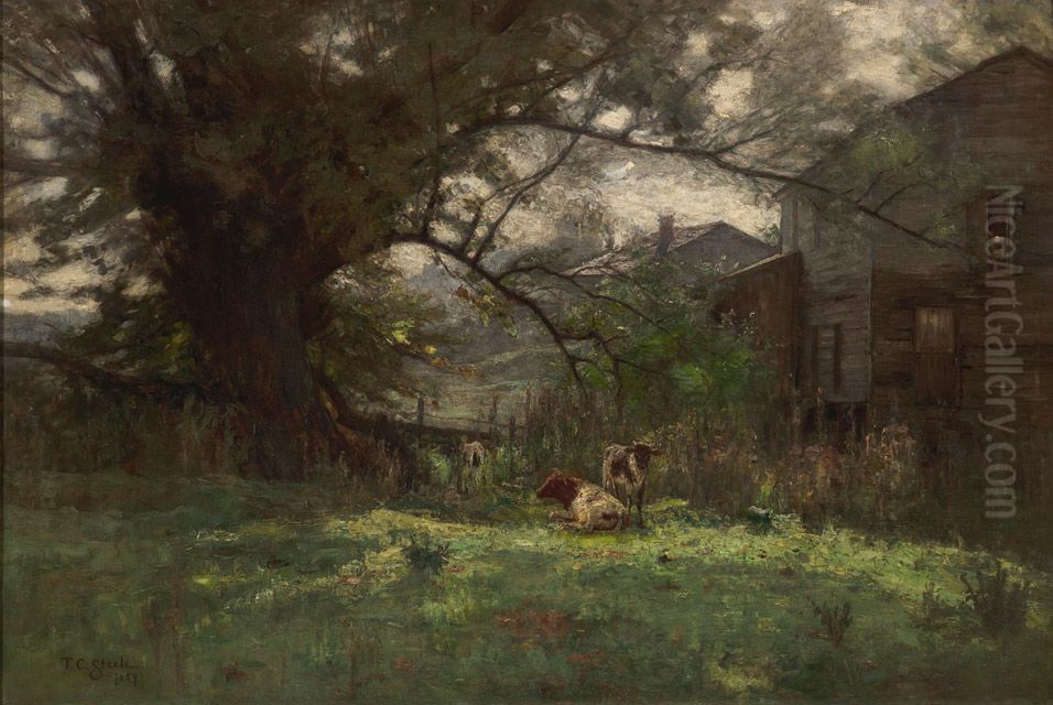 Morning - Old Schofield's Mill Oil Painting by Theodore Clement Steele