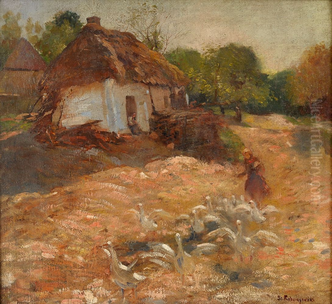 Sommertag auf dem Land. Oil Painting by Stanislaw Radziejowski