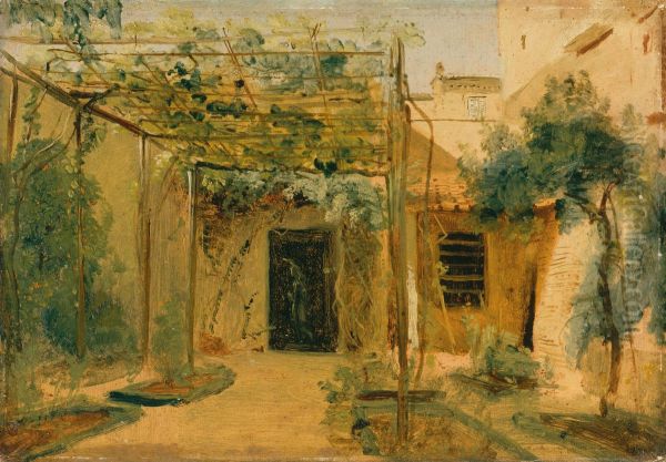 The studio of the sculptor Rudolf Schadow Oil Painting by Carl Blechen