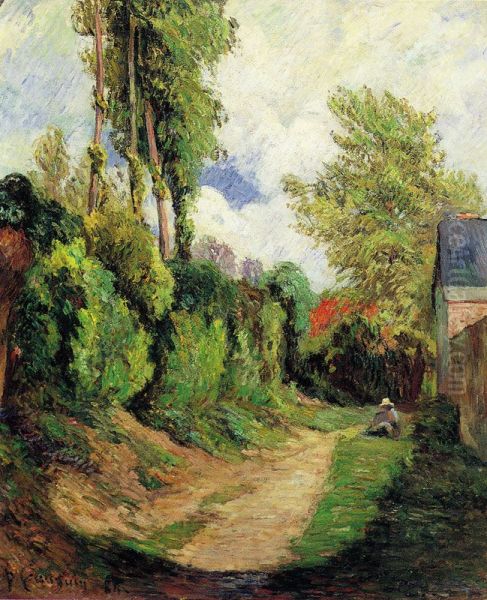 Le Chemin creux Oil Painting by Paul Gauguin