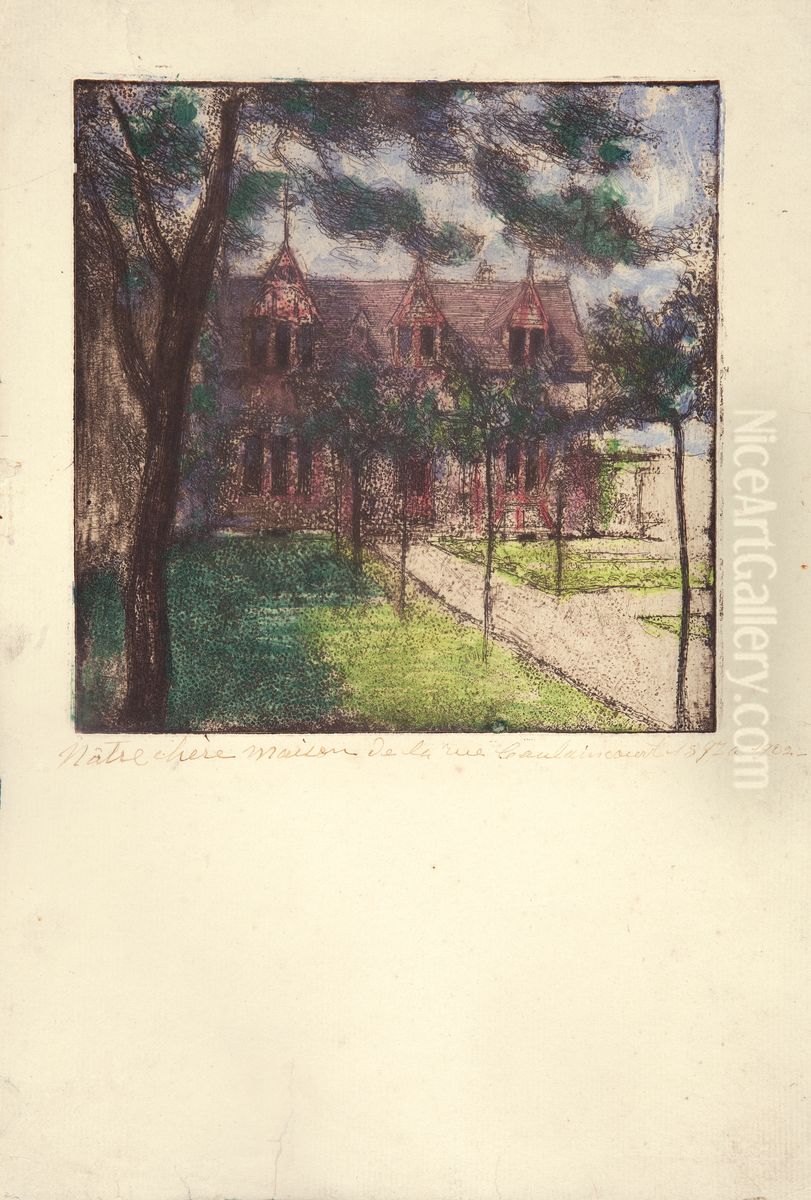 Notre chere maison de laRue Caulaincourt Oil Painting by Alfredo Muller Notre chere maison de laRue Caulaincourt Oil Painting by Alfredo Muller