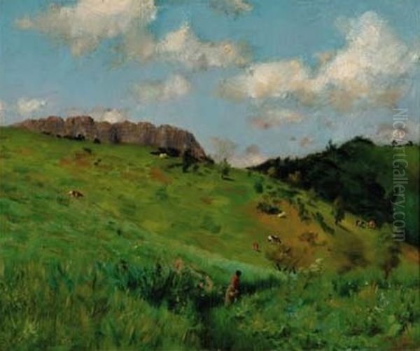 paisaje Oil Painting by Pedro Lira Rencoret
