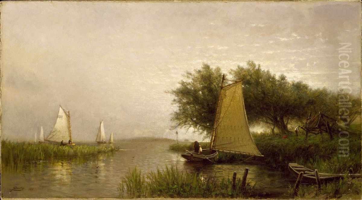 On Synepuxent Bay, Maryland Oil Painting by Arthur Quartley
