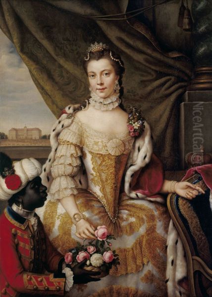 Queen Charlotte of the United Kingdom Oil Painting by Johann Georg Ziesenis