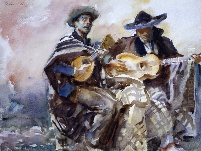 The Blind Musicians by John Singer Sargent Oil Painting by John Singer Sargent