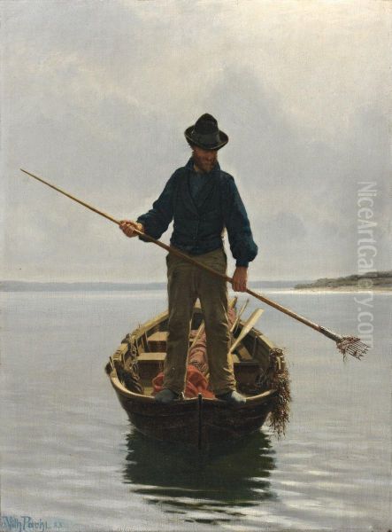 Le pecheur d'anguilles Oil Painting by Vilhelm Pacht