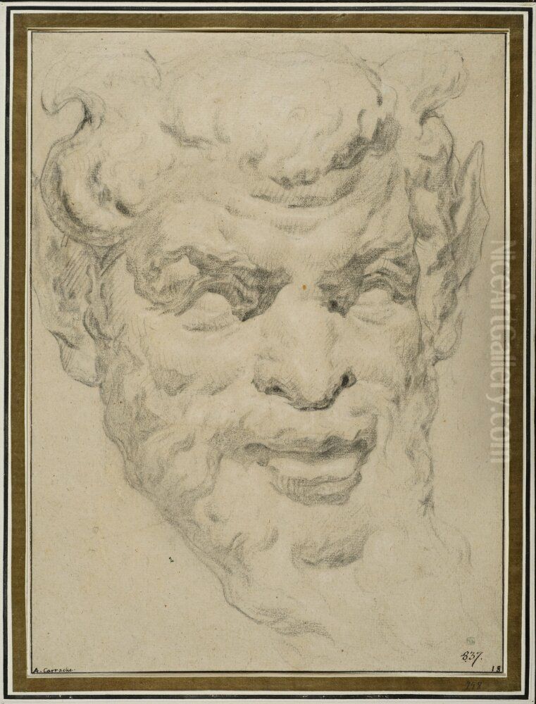 Faunhuvud Oil Painting by (studio of) Rubens, Peter Paul