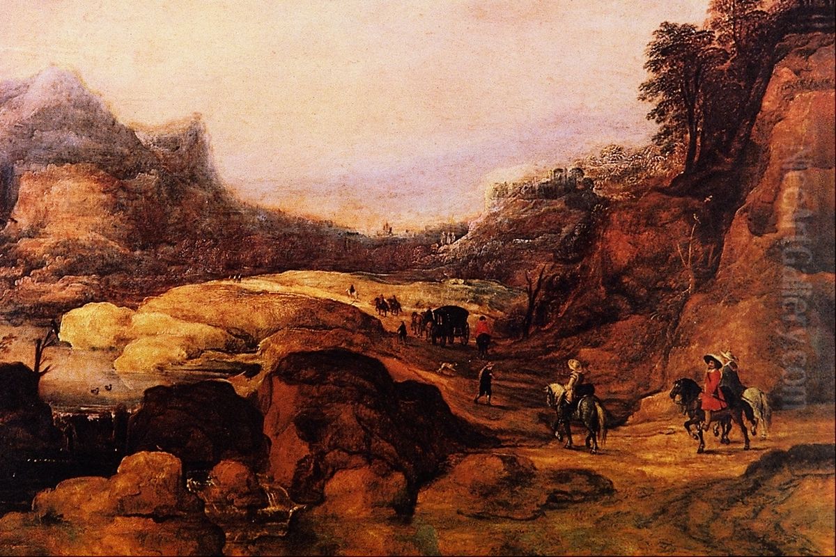 Alpine Landscape Oil Painting by Joos de Momper the Younger