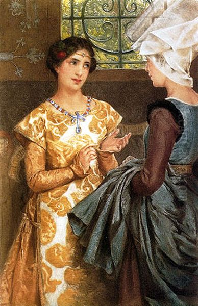 Queen Katherine of France Oil Painting by Laura Theresa Alma-Tadema
