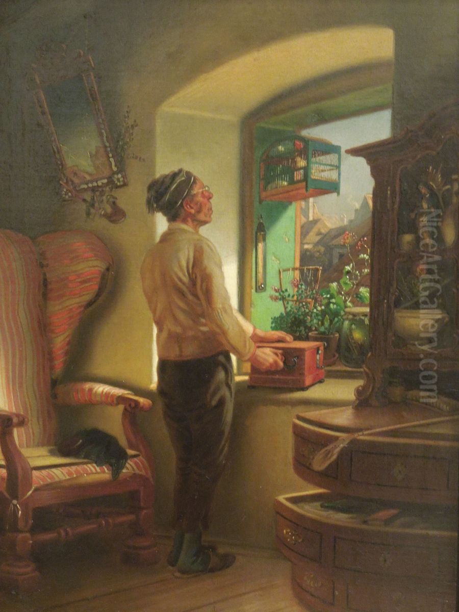 Old Bachelor Oil Painting by Quido Manes