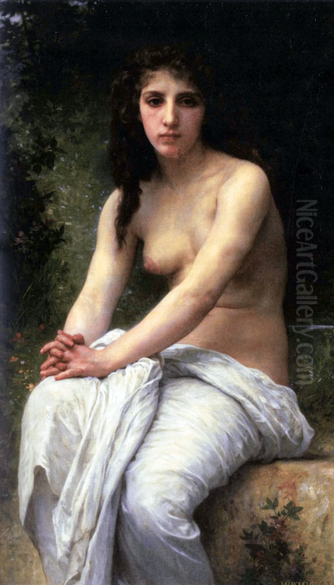 Reflection Oil Painting by William-Adolphe Bouguereau
