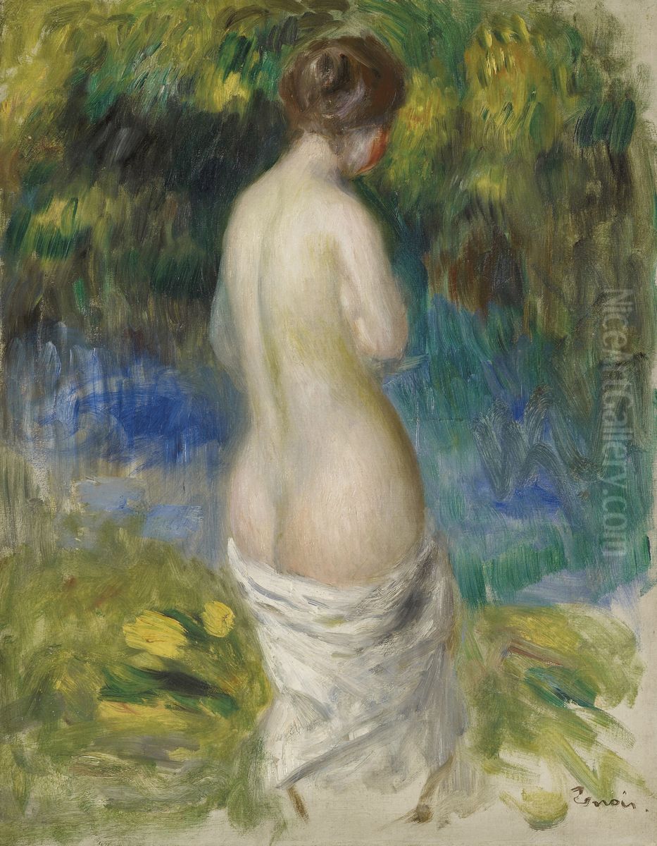 Bather Oil Painting by Pierre Auguste Renoir