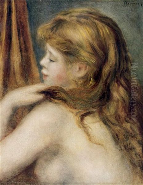 Head of a young woman Oil Painting by Pierre-Auguste Renoir