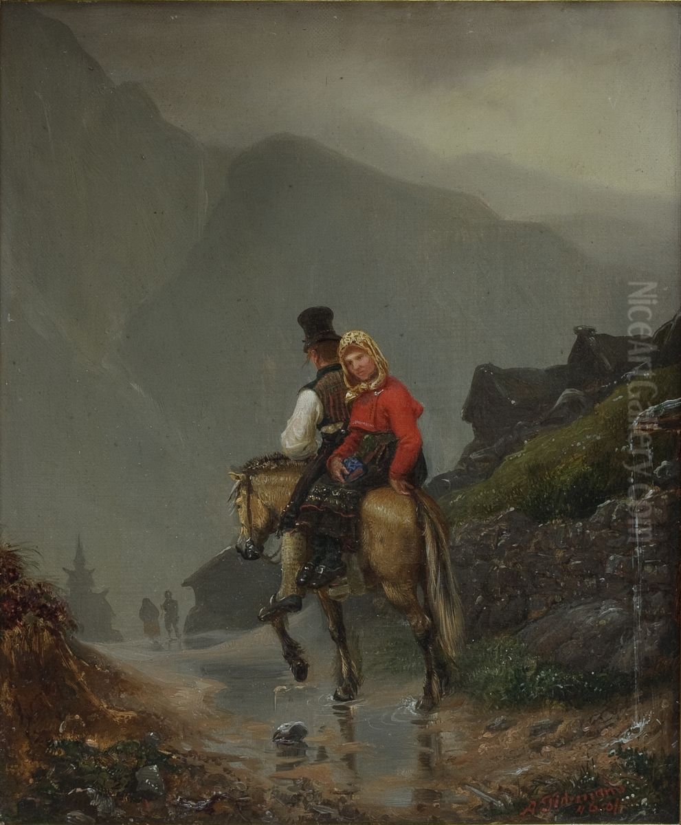 Til kirken Oil Painting by Adolph Tidemand