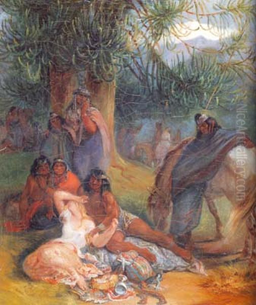 Rapto de Trinidad Salcedo. Oil Painting by Johann Moritz Rugendas