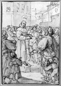 Friar Preaching in a Market-place